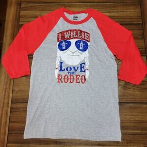 Houston Livestock Show & Rodeo LS Willie Nelson Glitter Tee - Size Small